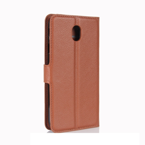 Samsung Galaxy J7 (2017) nahkainen suojakotelo (ruskea)