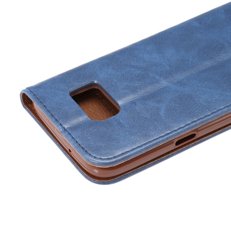 Nahkainen suojakotelo Samsung Galaxy S7, sininen