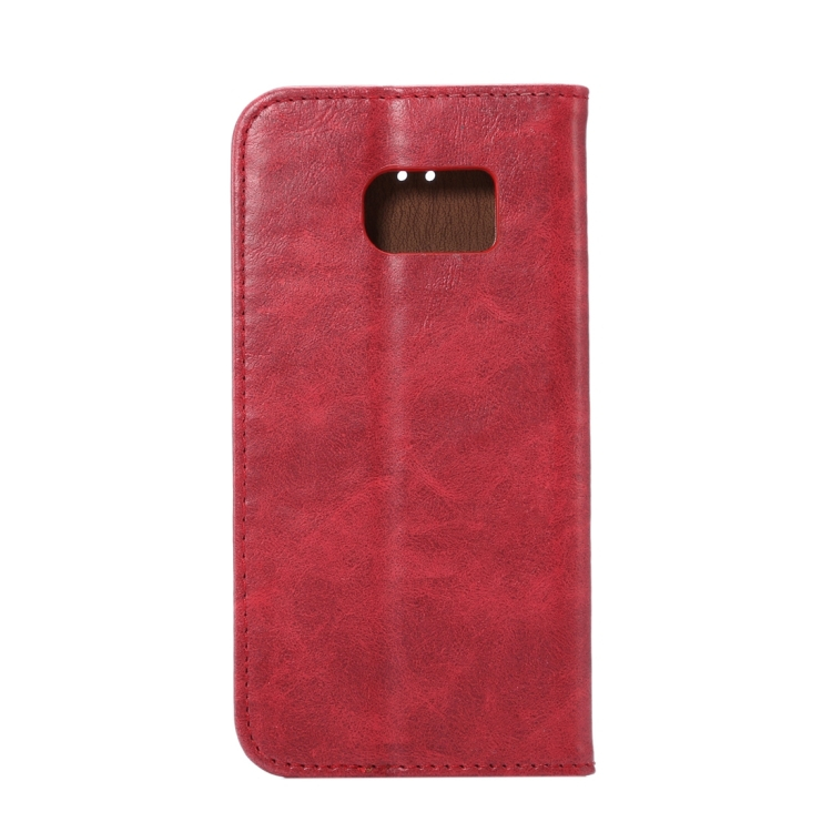Nahkainen suojakotelo Samsung Galaxy S7, punainen