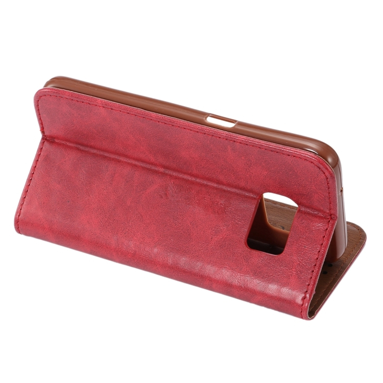 Nahkainen suojakotelo Samsung Galaxy S7, punainen