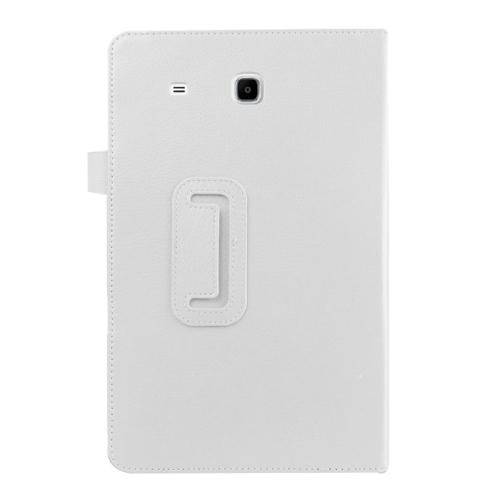 Samsung Galaxy Tab E 9.6 tuumaa - Nahkainen suojakotelo, valkoinen
