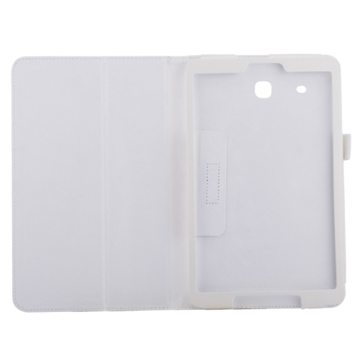 Samsung Galaxy Tab E 9.6 tuumaa - Nahkainen suojakotelo, valkoinen
