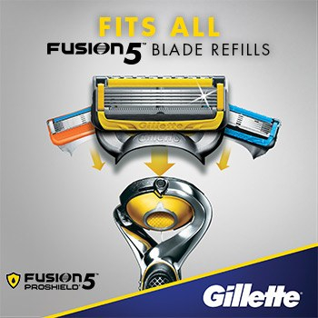 Gillette Fusion ProShield FlexBall partahöylä ja 4 kpl vaihtoterät