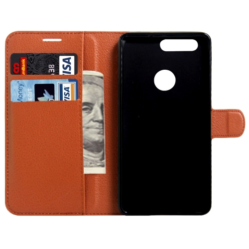 Nahkainen lompakko/suoja Honor 8, ruskea