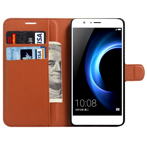 Nahkainen lompakko/suoja Honor 8, ruskea