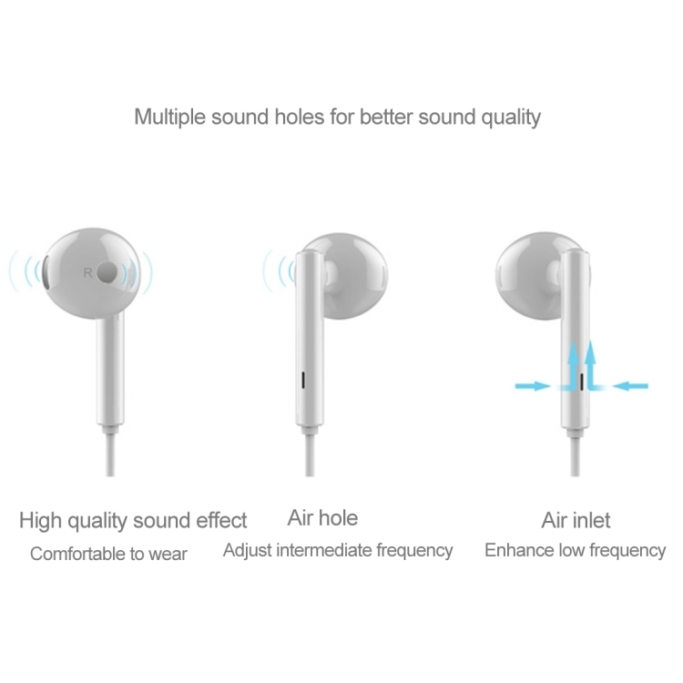 Huawei Honor AM115 Half In Ear nappikuulokkeet, valkoinen