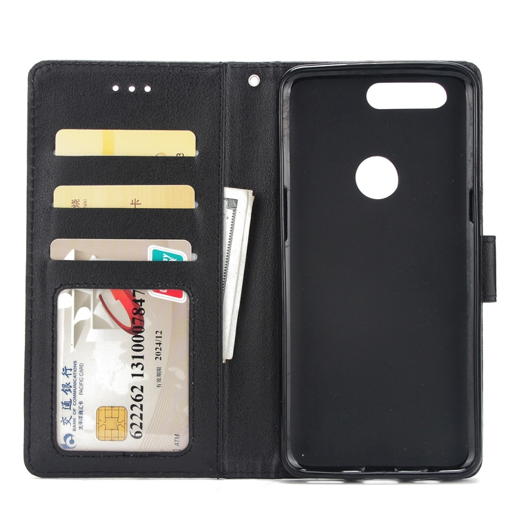 Huawei P Smart nahkainen suojakotelo (musta)