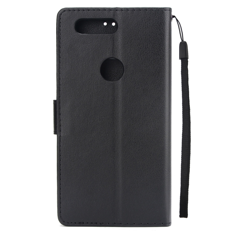 Huawei P Smart nahkainen suojakotelo (musta)