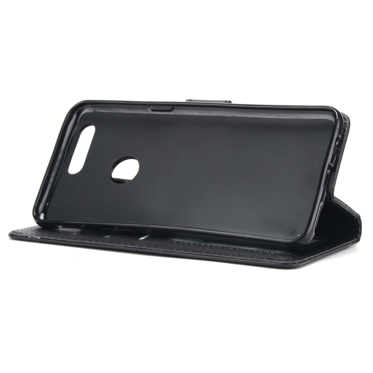 Huawei P Smart nahkainen suojakotelo (musta)