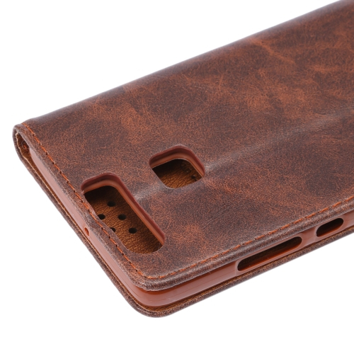 Huawei P9 suojakotelo korttipaikoilla (ruskea)