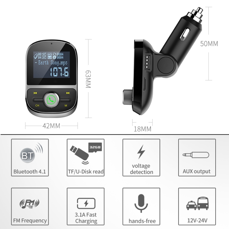 HY92 Dual USB FM-lähetin, MP3-musiikkisoitin autoon