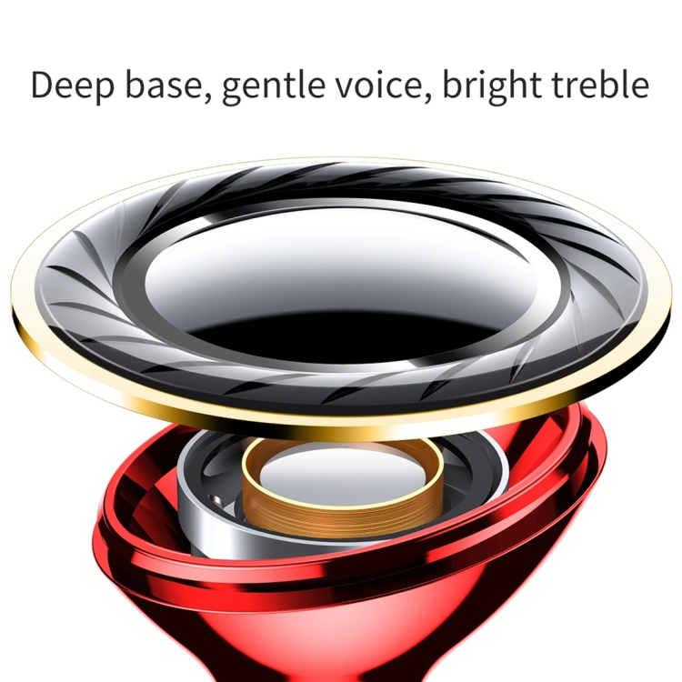 Nappikuulokkeet säätönäppäimellä ja mikrofonilla, punainen