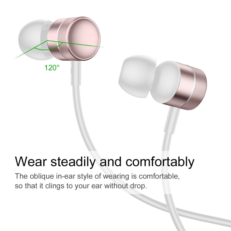 In-Ear stereo nappikuulokkeet, valkoinen/ ruusukulta