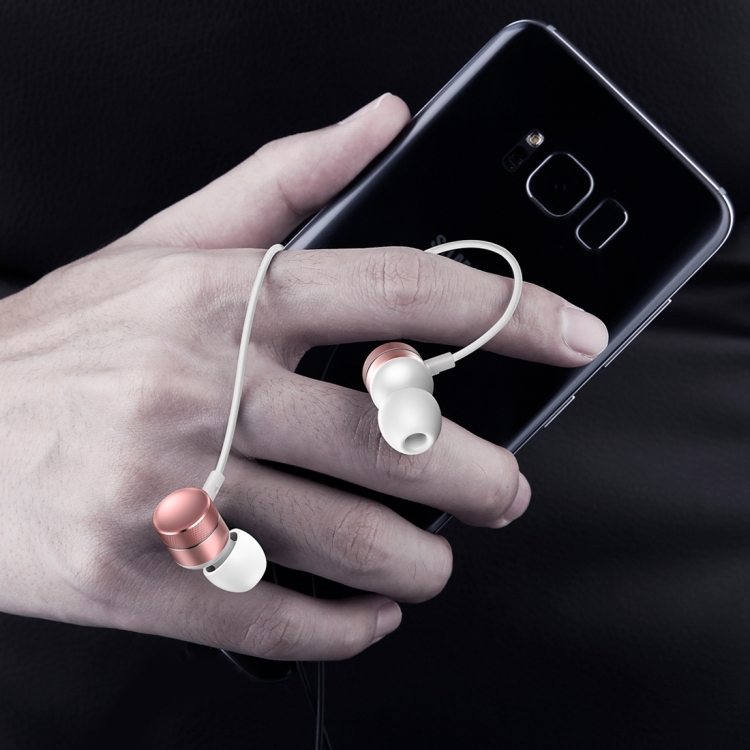 In-Ear stereo nappikuulokkeet, valkoinen/ ruusukulta