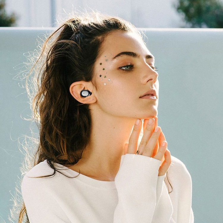 Bluetooth Langattomat nappikuulokkeet (Musta)