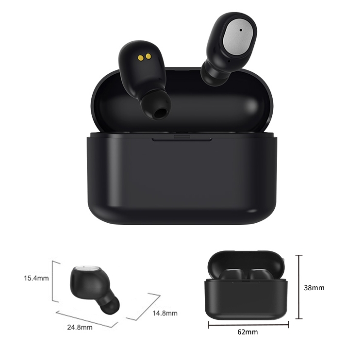 Bluetooth Langattomat nappikuulokkeet (Musta)