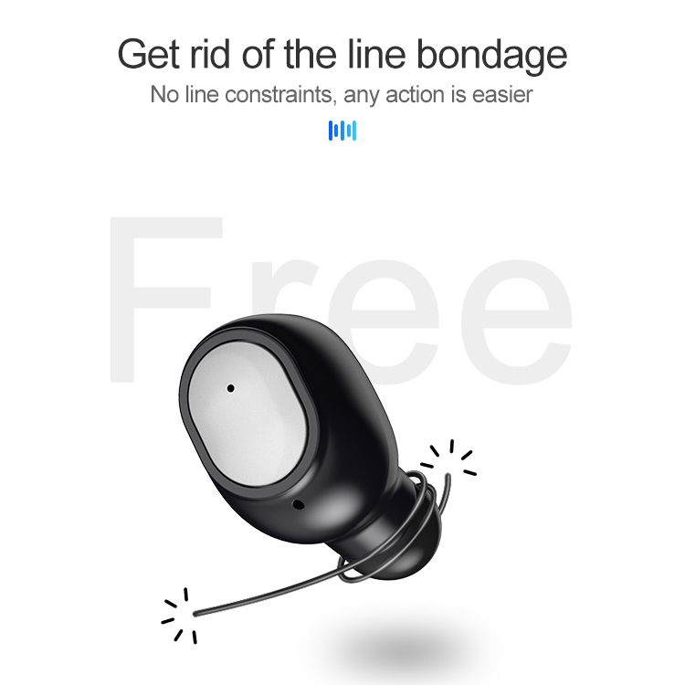 Bluetooth Langattomat nappikuulokkeet (Musta)
