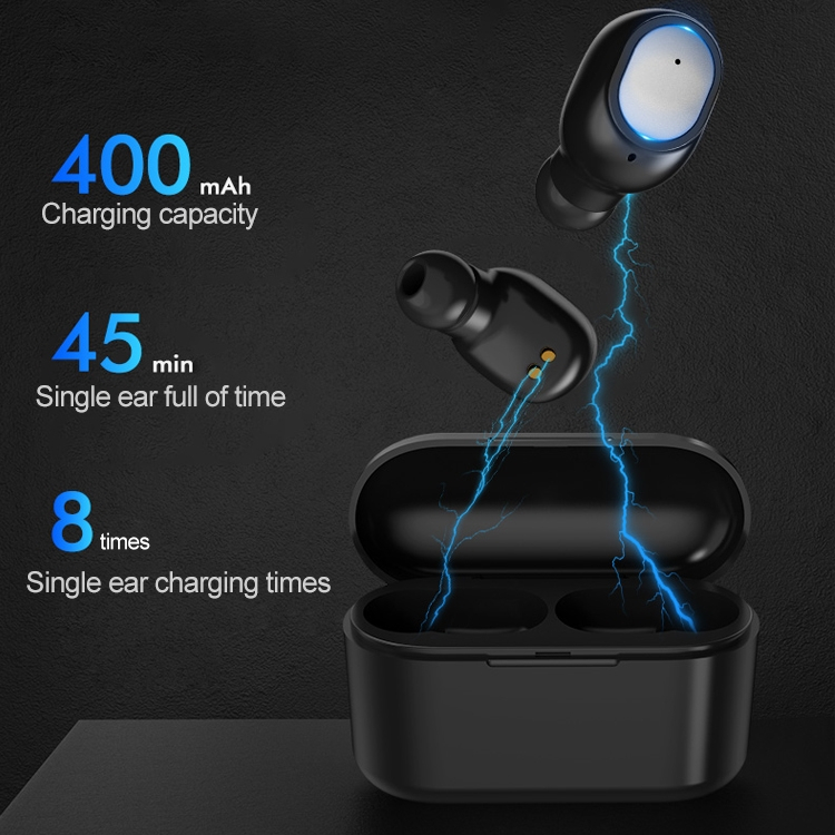 Bluetooth Langattomat nappikuulokkeet (Musta)