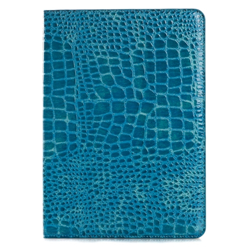 iPad Air 2 krokotiilikuvioinen nahkainen suojakotelo, sininen