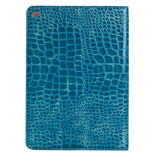 iPad Air 2 krokotiilikuvioinen nahkainen suojakotelo, sininen