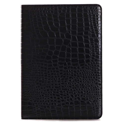 iPad Air 2 krokotiilikuvioinen nahkainen suojakotelo magneetilla ja jalustalla - musta   
