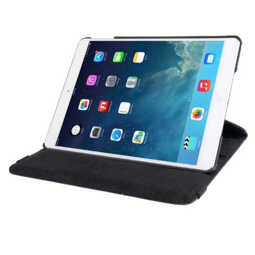 iPad Air Nahkainen suojakotelo kääntyvällä seisontatuella (musta)