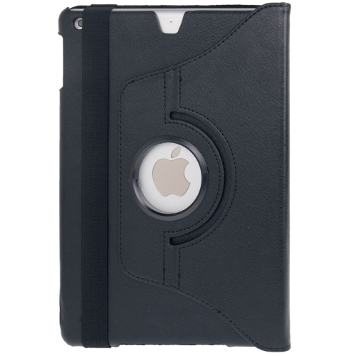 iPad Air Nahkainen suojakotelo kääntyvällä seisontatuella (musta)