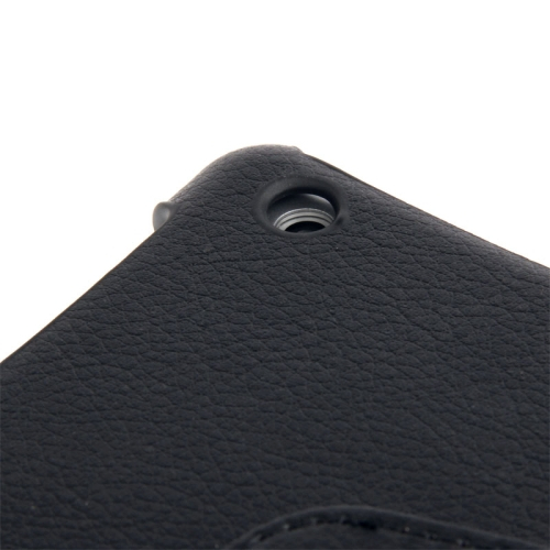 iPad Air Nahkainen suojakotelo kääntyvällä seisontatuella (musta)