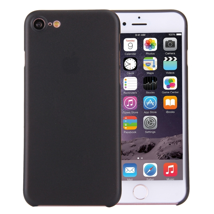 iPhone 7 / iPhone 8 ultra-slim suojakuori, musta