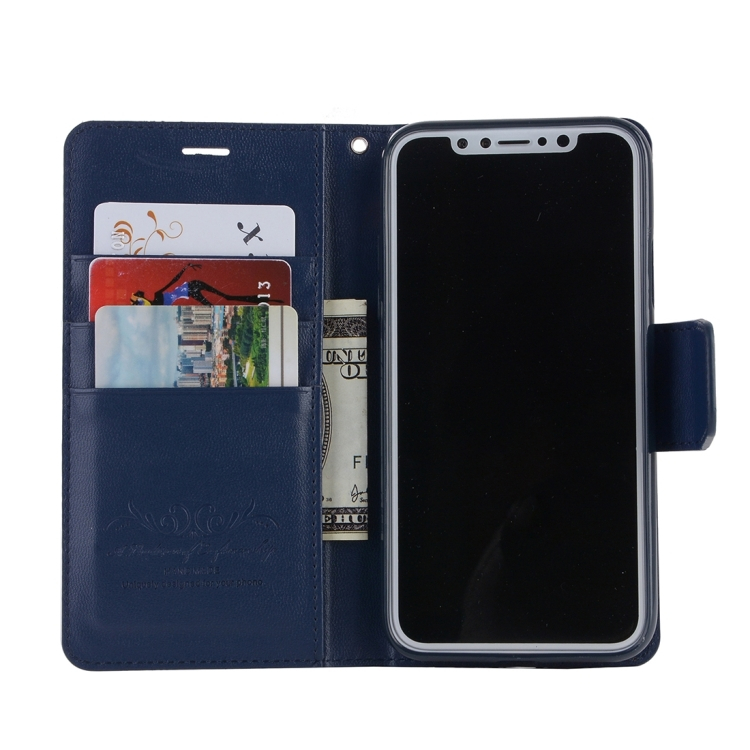 iPhone X lompakkokotelo (tummansininen)