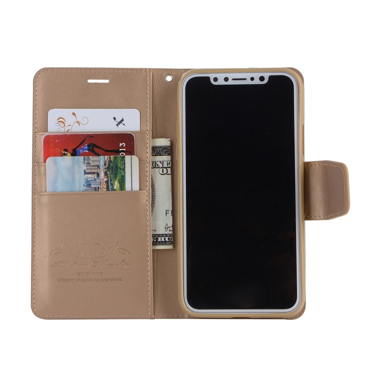 iPhone X lompakkokotelo (kulta)