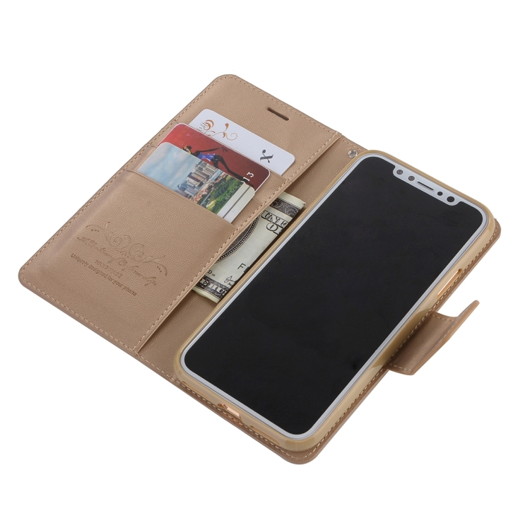 iPhone X lompakkokotelo (kulta)