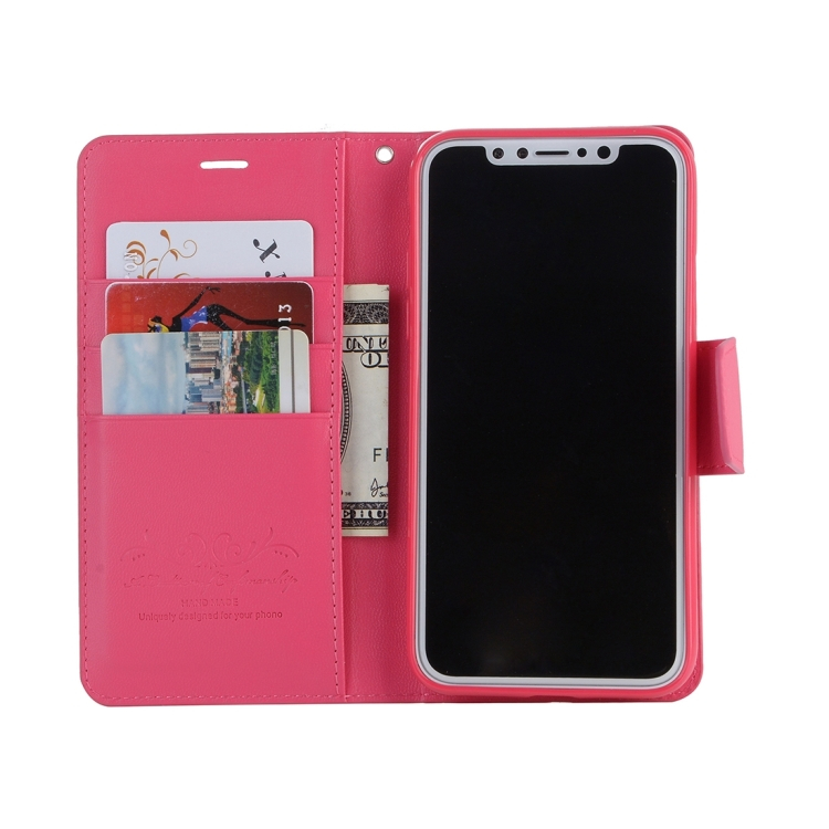 iPhone X lompakkokotelo (magenta)