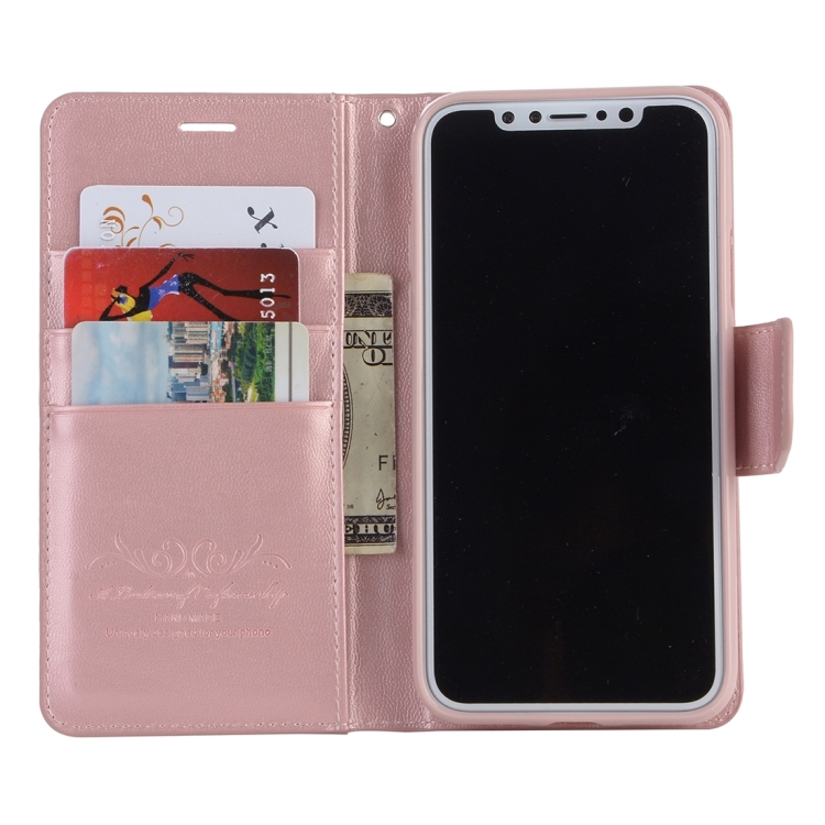 iPhone X lompakkokotelo (ruusukulta)