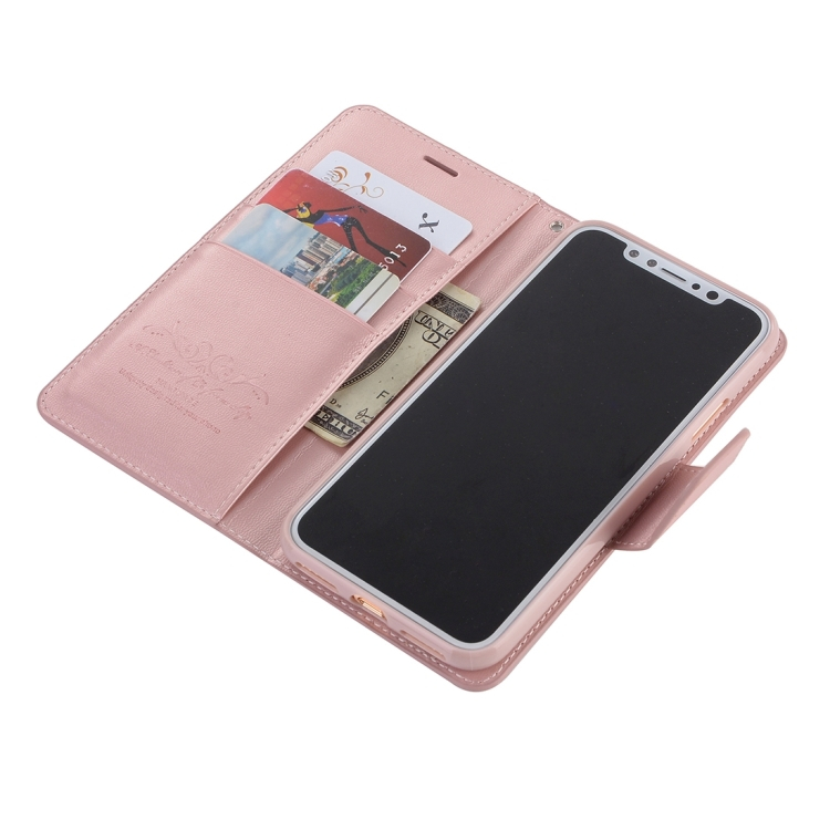 iPhone X lompakkokotelo (ruusukulta)