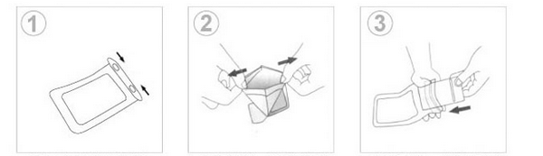 iPhone 4S 5 / Samsung S2, S3, S4 vedenpitävä pussi