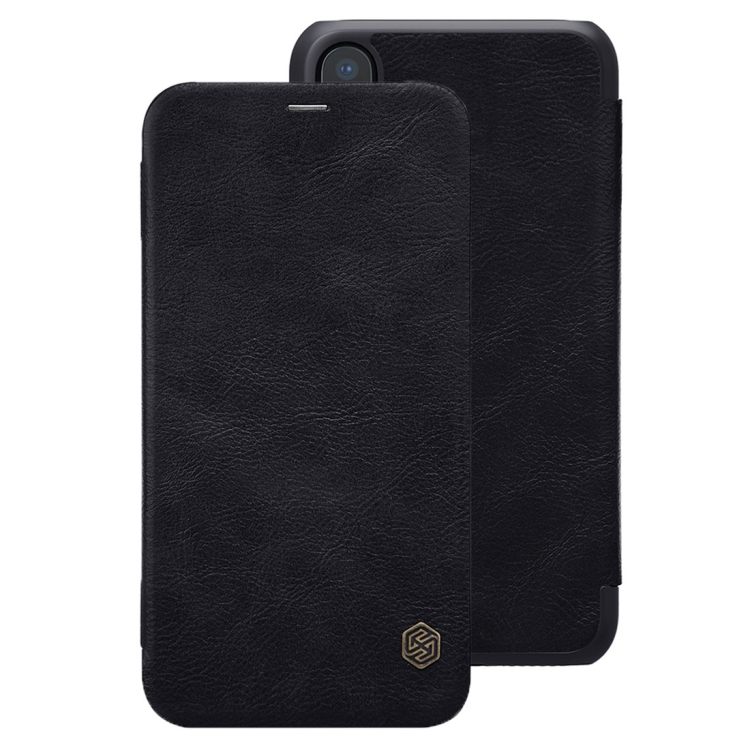 iPhone X nahkainen suojakotelo (musta)