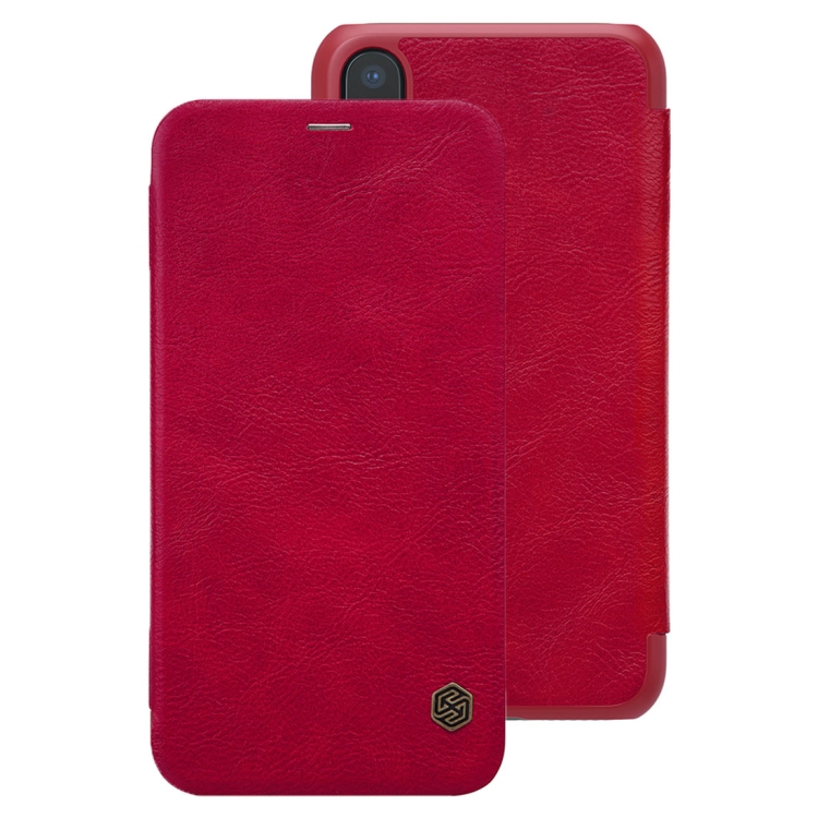 iPhone X nahkainen suojakotelo (punainen)