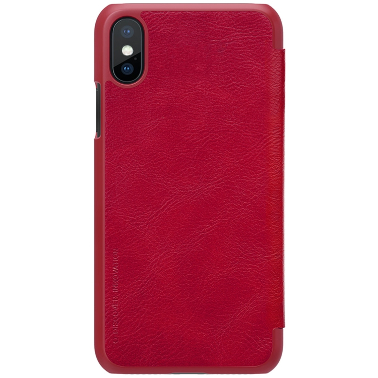 iPhone X nahkainen suojakotelo (punainen)