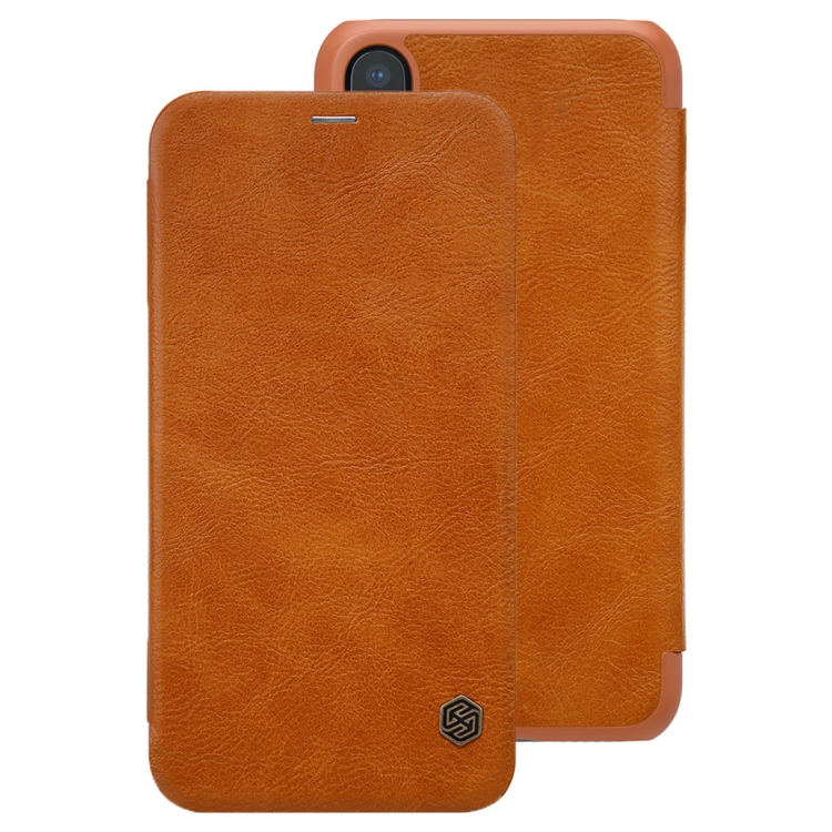 iPhone X nahkainen suojakotelo (ruskea)