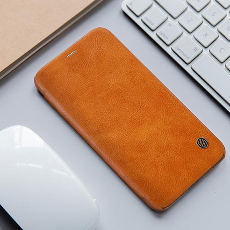 iPhone X nahkainen suojakotelo (ruskea)