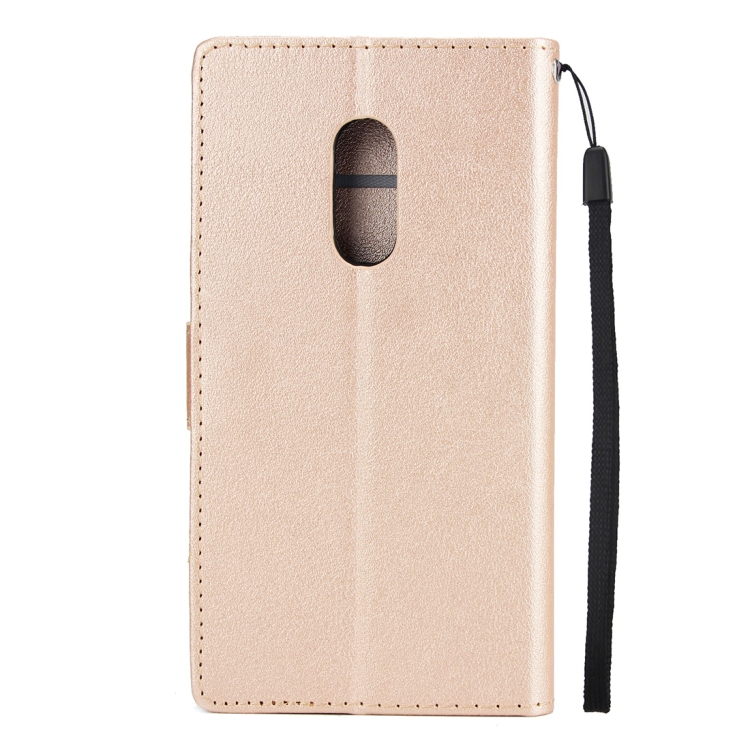 Huawei Mate 10 Lite nahkainen suojakotelo korttipaikoilla (Kultainen)