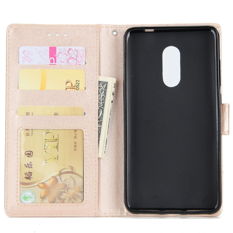 Huawei Mate 10 Lite nahkainen suojakotelo korttipaikoilla (Kultainen)