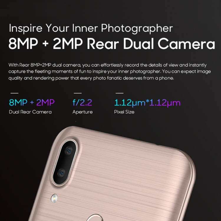 Leagoo Android puhelin, Dual-SIM (Kulta)