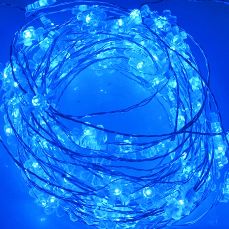 10m, 12V/6W/500LM/SMD-0603 LED-nauha kukkakuviolla (Sininen)