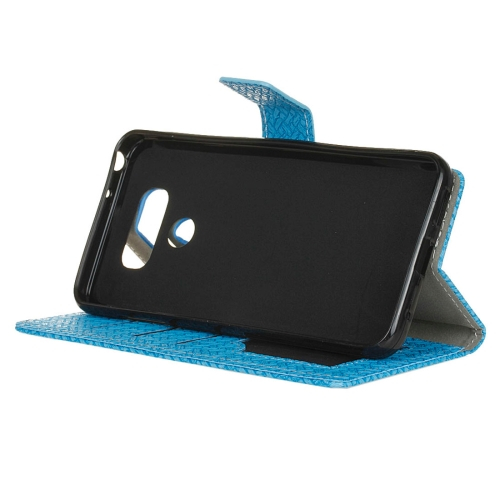 LG G6 nahkainen lompakko/suoja (sininen)