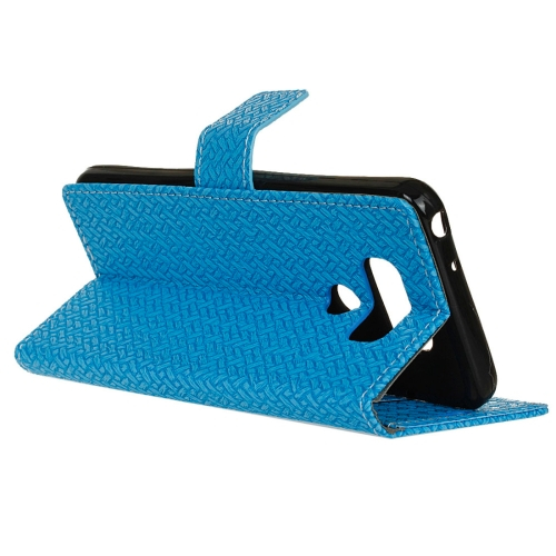 LG G6 nahkainen lompakko/suoja (sininen)