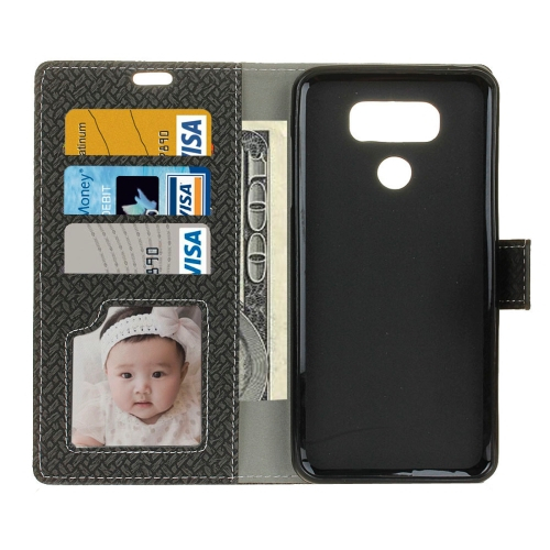 LG G6 nahkainen lompakko/suoja (musta)