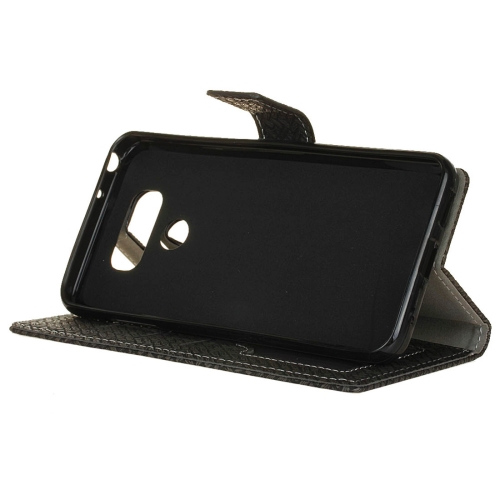 LG G6 nahkainen lompakko/suoja (musta)