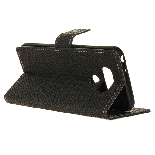 LG G6 nahkainen lompakko/suoja (musta)